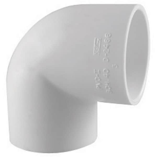 Charlotte Pipe And Foundry PVC 02300 0600 0.5 in. Slip x Slip PVC Pipe 90 Degree Elbow, 25PK 43122 - main
